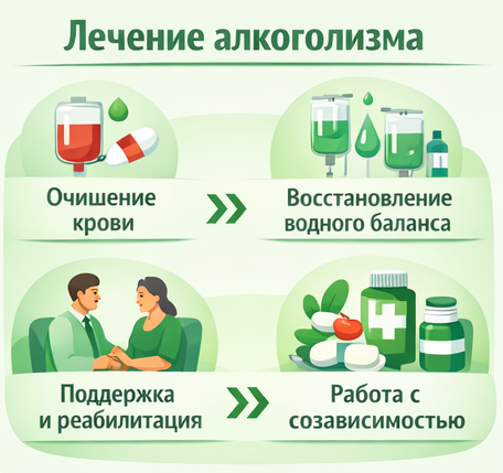 лечение алкоголизма в Кирово-Чепецке этапы